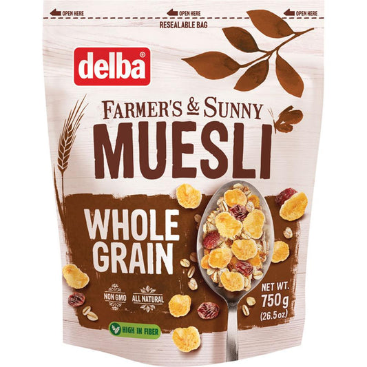 DELBA: Whole Grain Muesli, 26.5 oz - Vending Business Solutions