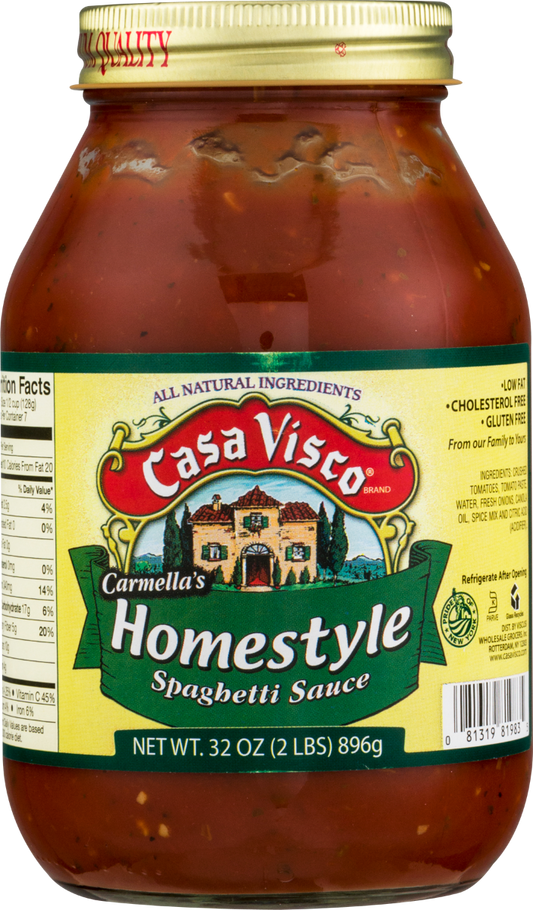 CASA VISCO: Homestyle Pasta Sauce, 32 oz - Vending Business Solutions