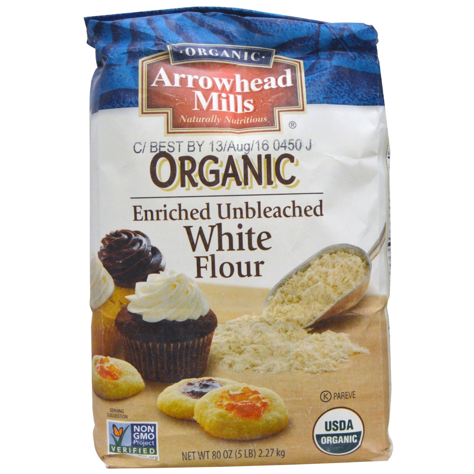ARROWHEAD MILLS: Organic Unbleached White Flour, 25 lb - Vending Business Solutions