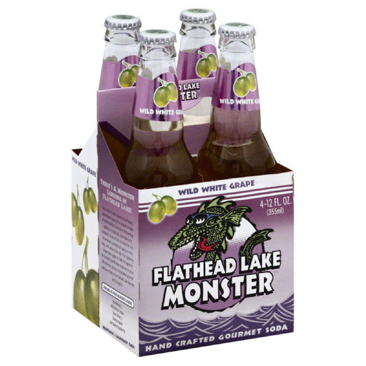 FLATHEAD LAKE GOURMET SODA: Soda 4 Pk Wild White Grape, 48 fo - Vending Business Solutions