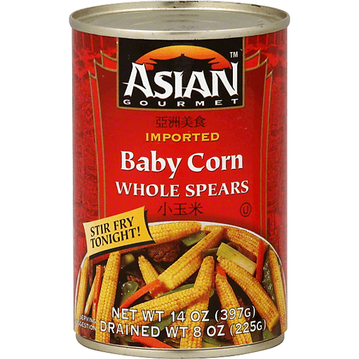 ASIAN GOURMET: Baby Corn Whole Spears, 14 oz - Vending Business Solutions