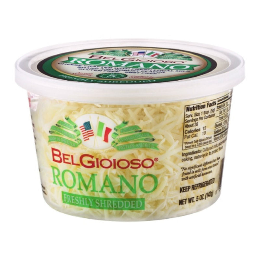 BELGIOIOSO: Shredded Romano Cheese Cup, 5 oz - Vending Business Solutions