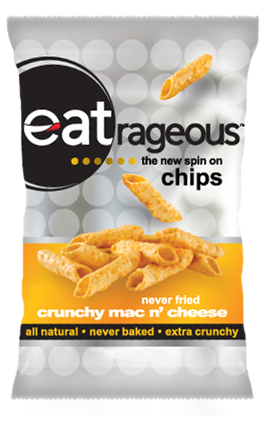 EATRAGEOUS: Crunchy Mac N' Cheese Chips, 3 oz - Vending Business Solutions