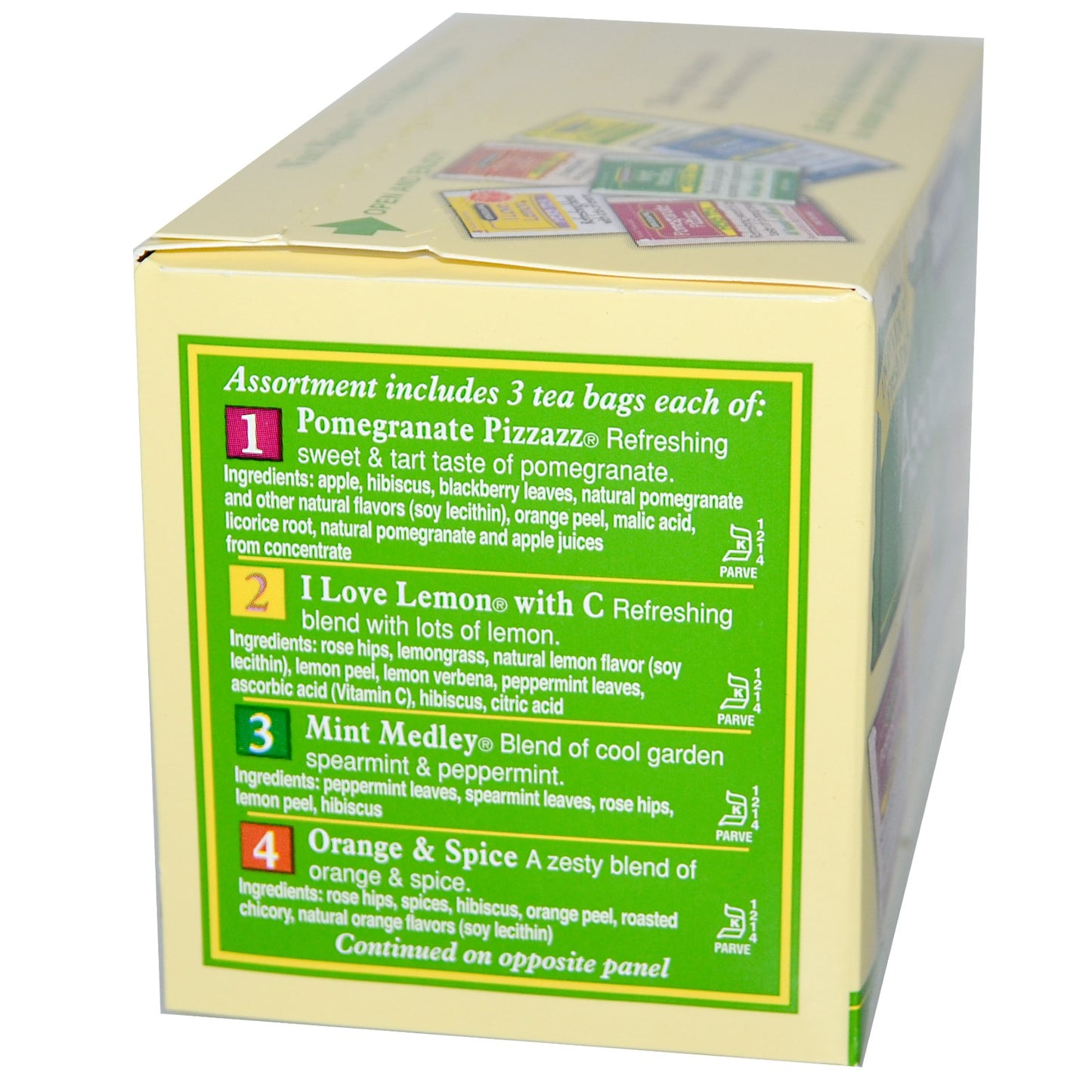 BIGELOW: Assorted Herb Teas Six Variety Pack Caffeine Free 18 Tea Bags - Vending Business Solutions