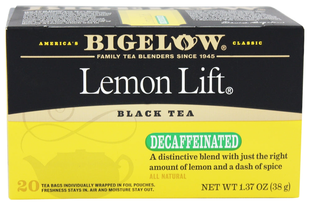 BIGELOW: Lemon Lift Black Tea Decaffeinated, 20 Tea Bags, 1.37 oz - Vending Business Solutions