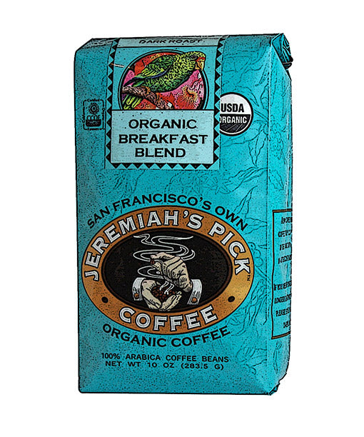 JEREMIAHS PICK COFFEE: Coffee Whole Bean Breakfast Organic, 10 oz - Vending Business Solutions