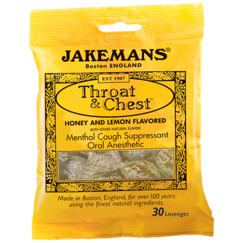 JAKEMANS: Lozenge Throat and Chest Honey and Lemon, 30 pc - Vending Business Solutions