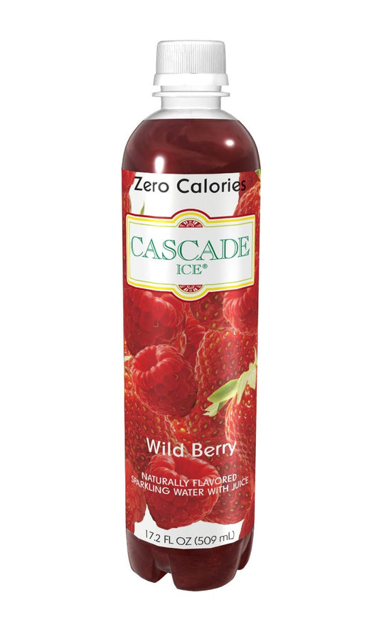 CASCADE ICE: Zero Calories Sparkling Water Wild Berry, 17.2 fl oz - Vending Business Solutions