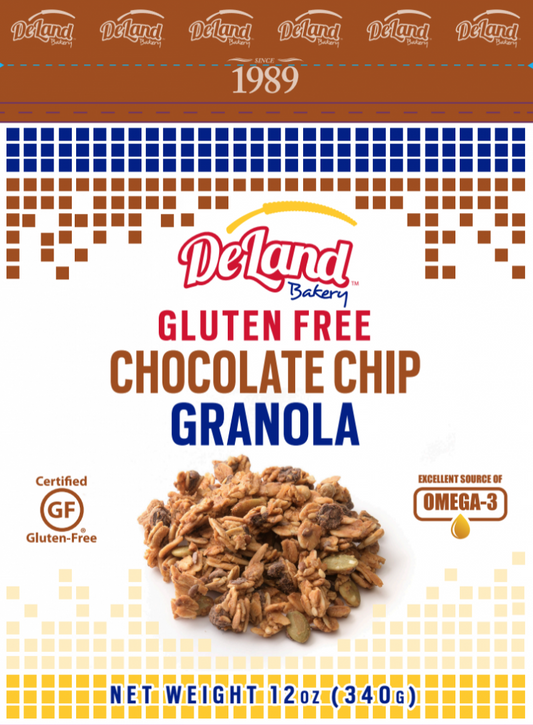 DELAND: Gluten Free Chocolate Chip Granola, 12 oz - Vending Business Solutions