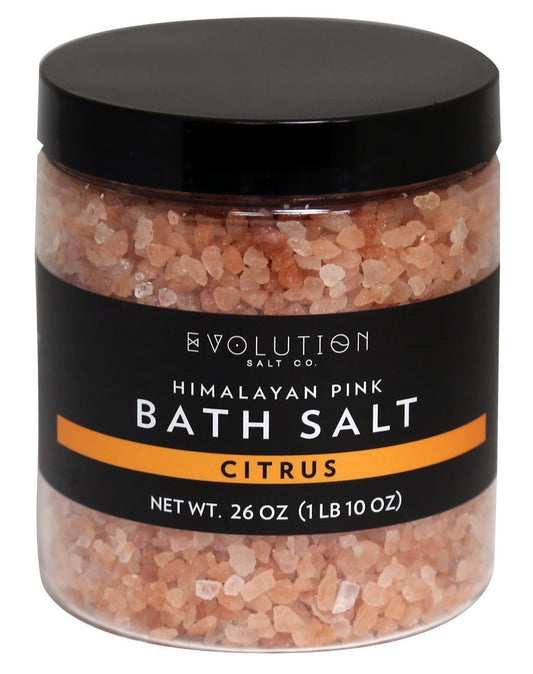 EVOLUTION SALT: Himalayan Pink Bath Salt Coarse Citrus, 26 oz - Vending Business Solutions