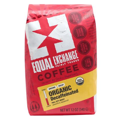 EQUAL EXCHANGE: Coffee Whole Bean Decaffeinated, 12 oz - Vending Business Solutions