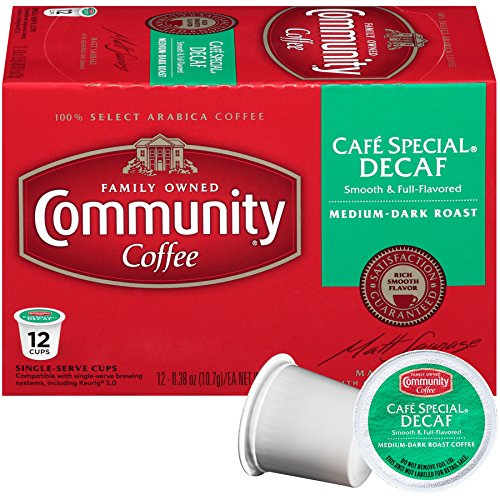 COMMUNITY COFFEE: Cafe Special Decaf Single Serve Coffee Pods, 12 pc - Vending Business Solutions