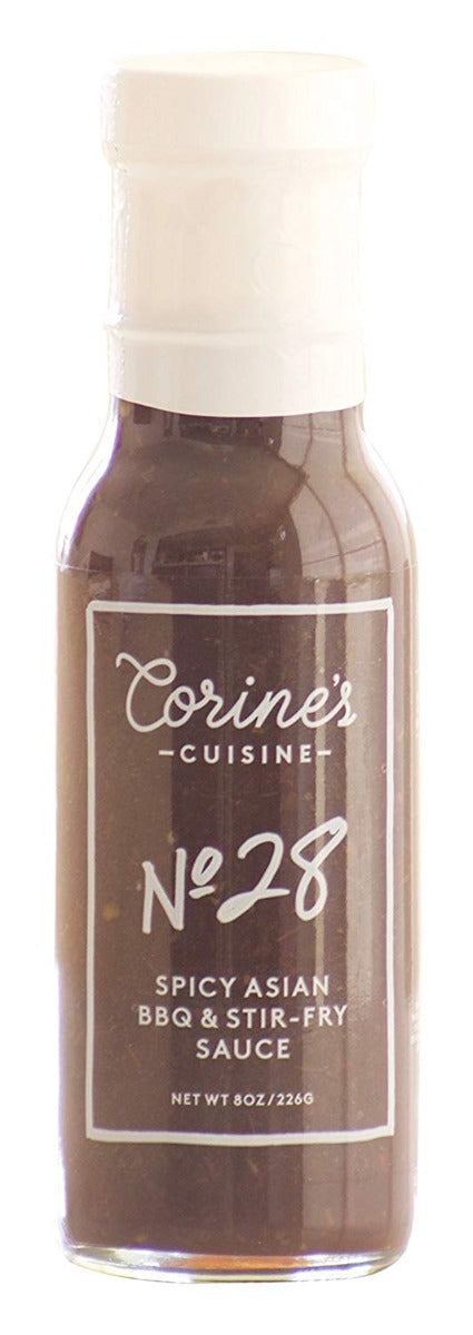 CORINES CUISINE: No. 28 Spicy Asian BBQ and Stir-Fry Sauce, 8 oz - Vending Business Solutions
