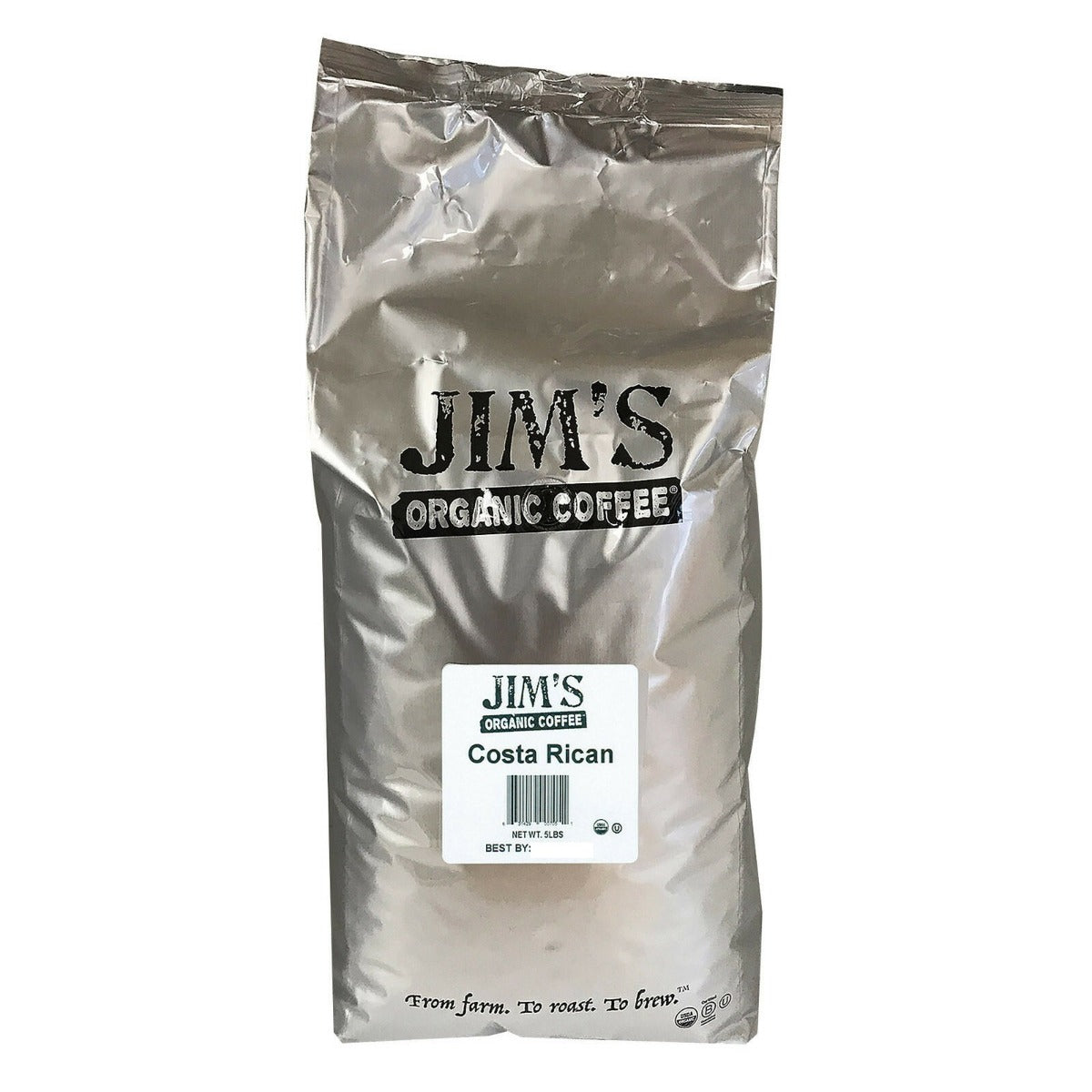 JIMS ORGANIC COFFEE: Organic Costa Rican Coffee, 5 lb - Vending Business Solutions