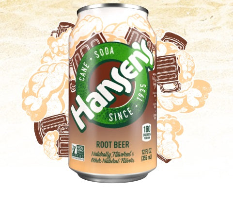 HANSEN: Cane Soda Creamy Root Beer 6-12oz, 72 oz - Vending Business Solutions
