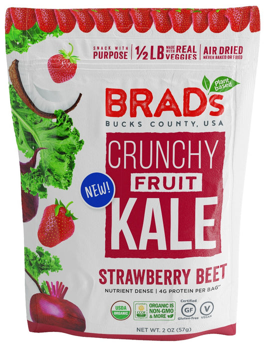 BRADS PLANT BASED: Crunchy Fruit Kale Strawberry Beet Chips, 2 oz - Vending Business Solutions