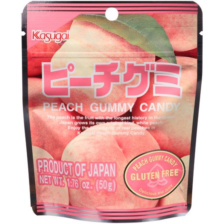 KASUGAI: Gummy Peach, 1.76 oz - Vending Business Solutions