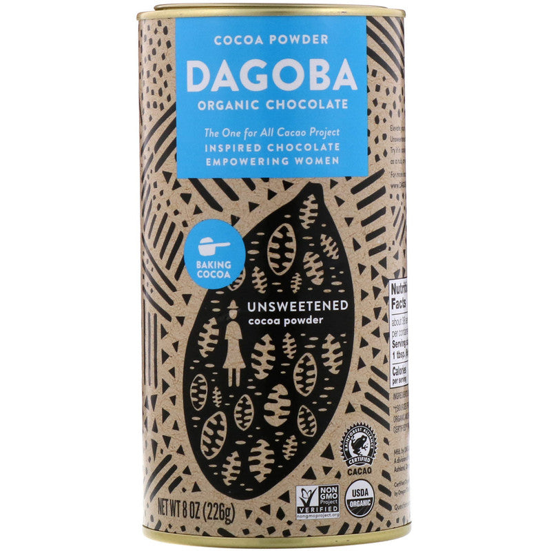 DAGOBA: Organic Chocolate Cacao Powder, 8 oz - Vending Business Solutions