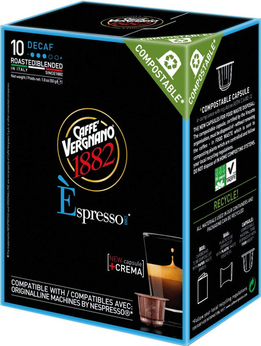 CAFE VERGNANO: Espresso Decaf Capsule, 4.94 oz - Vending Business Solutions
