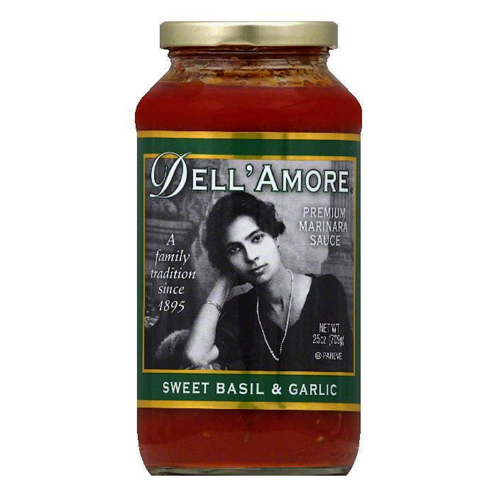 DELL AMORE: Sweet Basil and Garlic Marinara Sauce, 25 oz - Vending Business Solutions