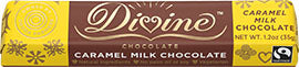 DIVINE CHOCOLATE: Caramel Milk Chocolate Snack Bar, 1.2 oz - Vending Business Solutions