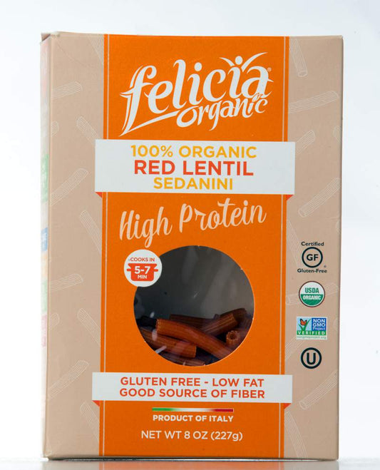 FELICIA ORGANIC: Sedanini Red Lentil, 8 oz - Vending Business Solutions