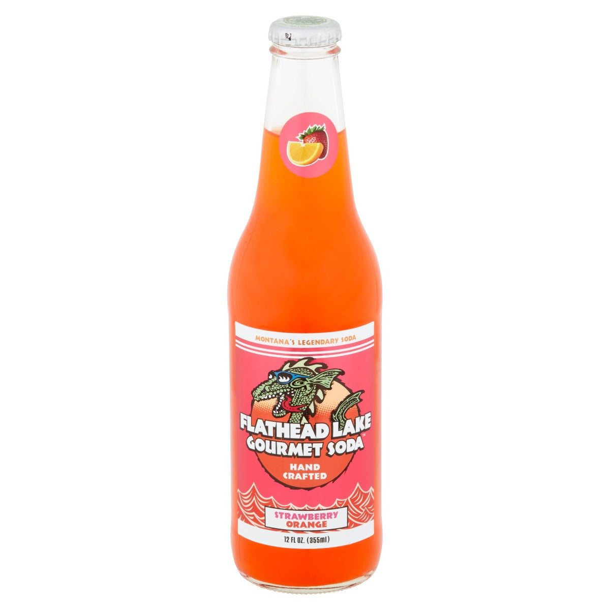 FLATHEAD LAKE GOURMET SODA: Soda Strawberry Orange, 12 fo - Vending Business Solutions