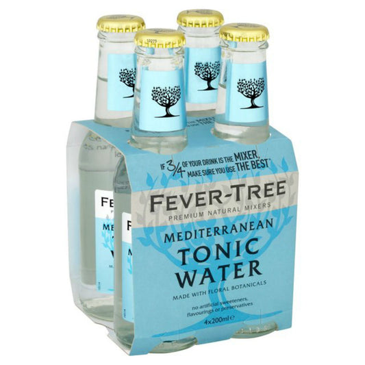 FEVER TREE: Mediterranean Tonic Water 4 Count, 27.2 oz - Vending Business Solutions
