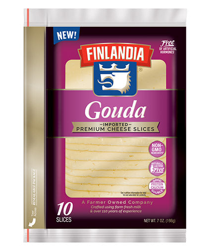 FINLANDIA CHEESE: Gouda Cheese Presliced, 7 oz - Vending Business Solutions