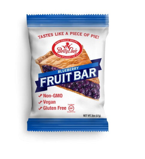 BETTY LOUS: Blueberry Fruit Bar Low Fat, 2 oz - Vending Business Solutions