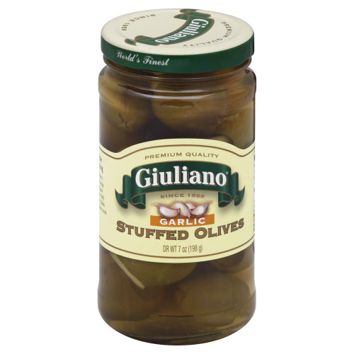 GIULIANO: Garlic Stuffed Olives, 7 oz - Vending Business Solutions
