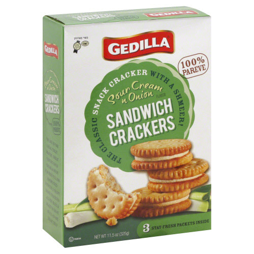 GEDILLA: Sour Cream & Onion Sandwich Crackers, 11.5 oz - Vending Business Solutions