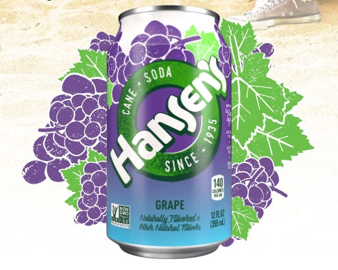 HANSEN: Cane Soda Grape 6-12oz, 72 oz - Vending Business Solutions