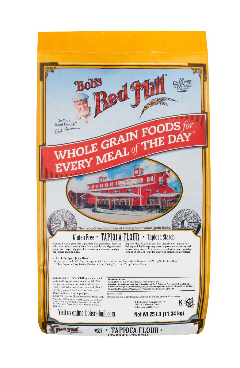 BOB'S RED MILL: Gluten Free Flour Tapioca, 25 lb - Vending Business Solutions