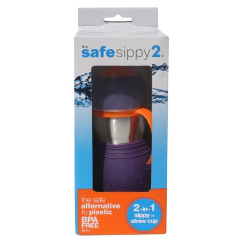 ENVIRO: Safe Sippy2 Baby & Toddler Drink Cup with Straw Purple, 11 oz - Vending Business Solutions