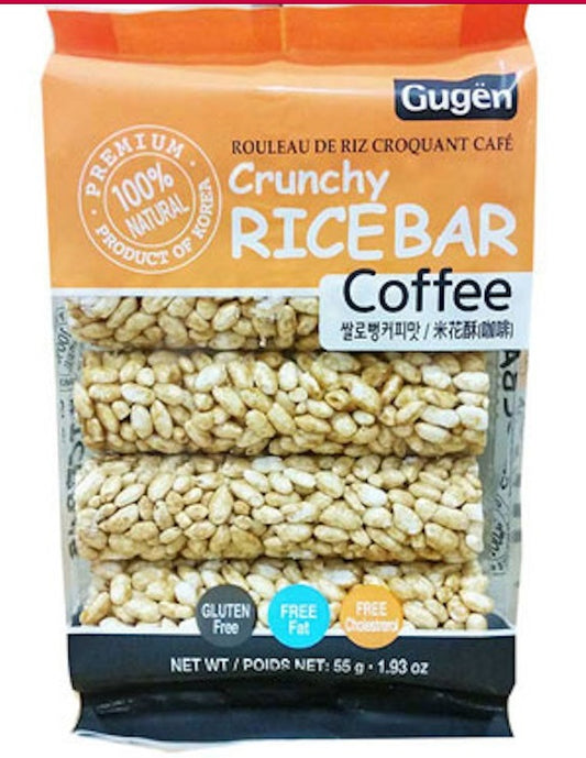 GUGEN: Coffee Crunchy Rice Bar, 1.93 oz - Vending Business Solutions