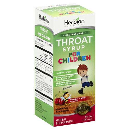 HERBION NATURALS: Syrup Kids Throat Cherry, 5 fo - Vending Business Solutions