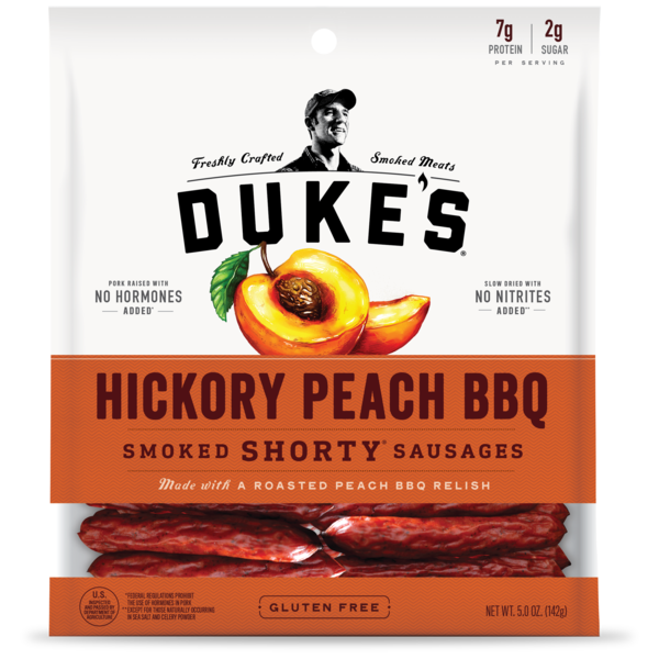 DUKES: Sausages Peach BBQ, 5 oz - Vending Business Solutions