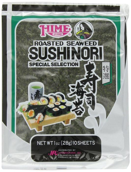 HIME: Sushinori Roasted Seaweed Sheets, 10 sheets - Vending Business Solutions