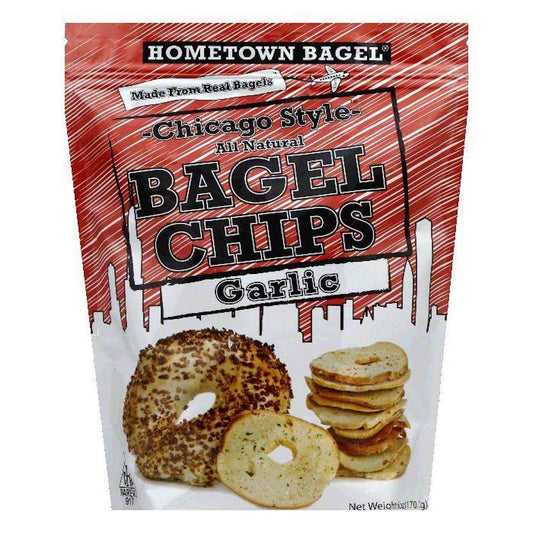 HOMETOWN BAGEL: Chicago Style Bagel Chips Garlic, 6 oz - Vending Business Solutions
