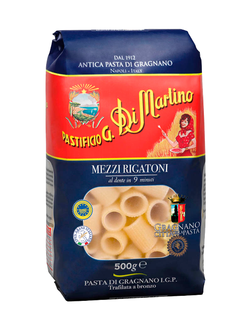 DI MARTINO: Pasta Mezzi Rigatoni, 1 lb - Vending Business Solutions