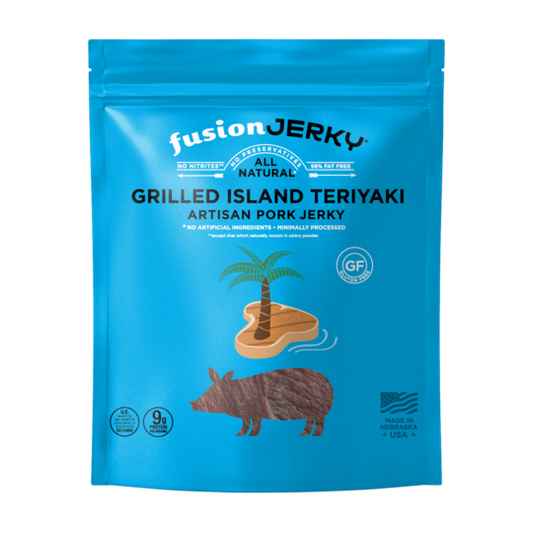 FUSION JERKY: Grilled Island Teriyaki Pork Jerky, 2.75 oz - Vending Business Solutions