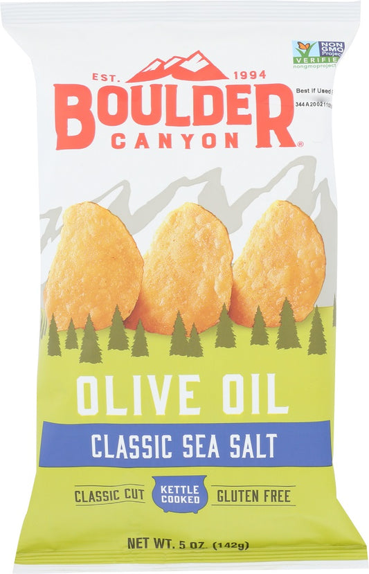 BOULDER CANYON: Olive Oil Classic Sea Salt Chips, 5 oz - Vending Business Solutions