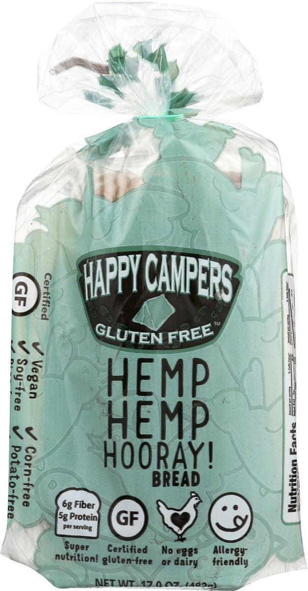 HAPPY CAMPERS GLUTEN FREE: Hemp Hemp Hooray! Bread, 17 oz - Vending Business Solutions