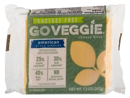 GO VEGGIE: Veggie Slices Yellow American Cheese, 7.30 oz - Vending Business Solutions