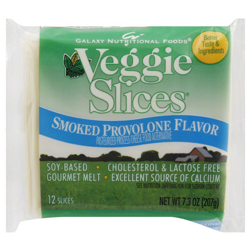 GO VEGGIE: Veggie Slices Smoked Provolone Flavor Cheese, 7.30 oz - Vending Business Solutions