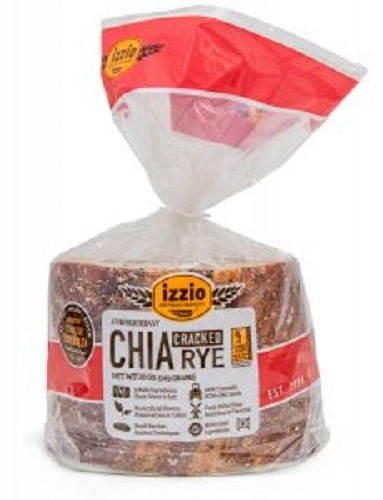 IZZIO ARTISAN BAKERY: Chia Cracked Rye Bread, 10 oz - Vending Business Solutions