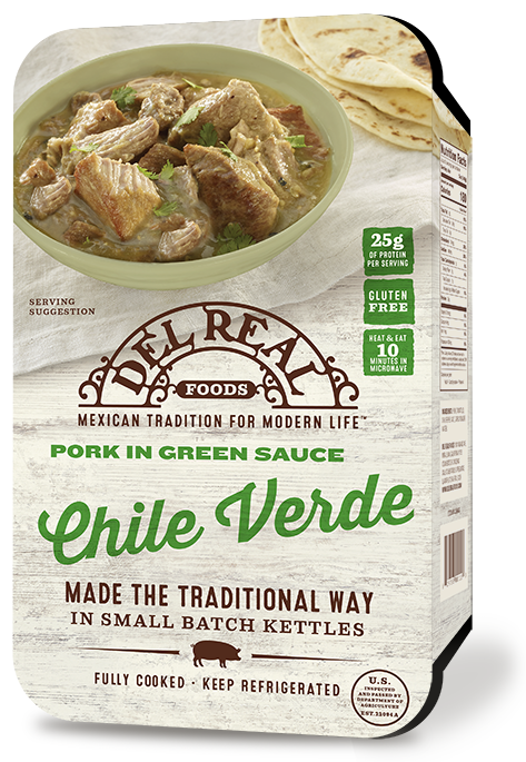 DEL REAL FOODS: Chile Verde Pork in Green Sauce, 15 oz - Vending Business Solutions