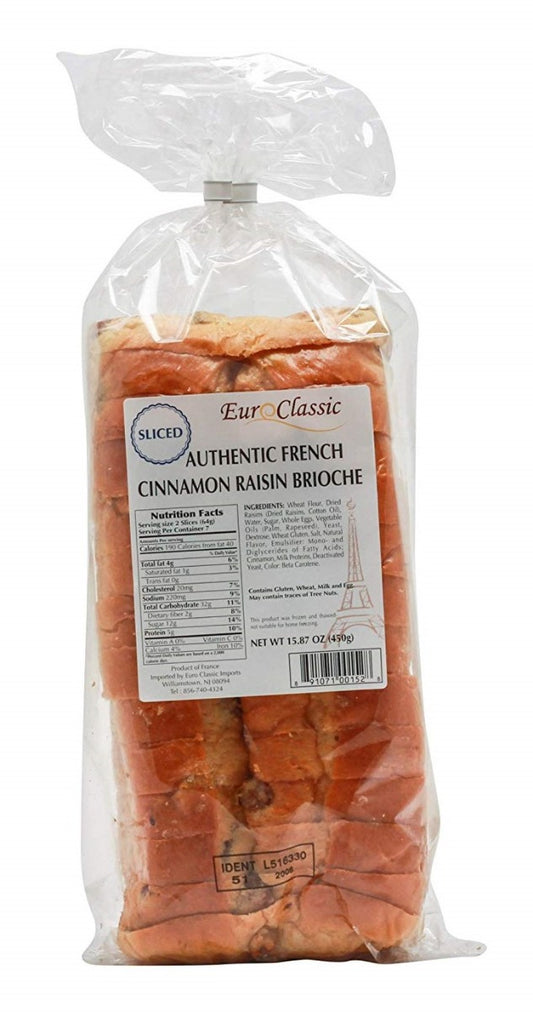 EURO CLASSIC: Authentic French Cinnamon Raisin Brioche, 15.87 oz - Vending Business Solutions