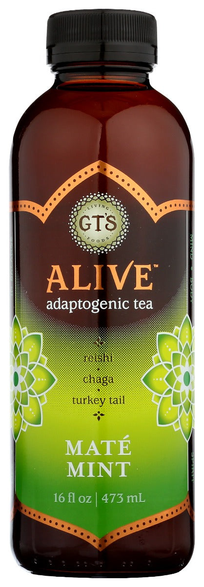 GTS LIVING FOODS: Alive Adaptogenic Tea Mate Mint, 16 oz - Vending Business Solutions